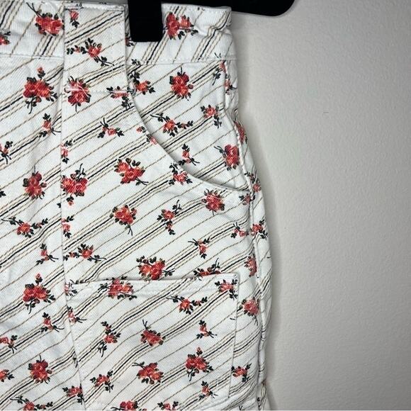 Re/Done Floral Denim Cargo Mini Skirt Size 26 - Picture 6 of 16